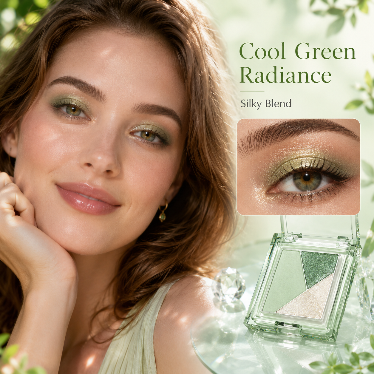 3-Color Blendable Eyeshadow Palette – Silky Texture, Soft Shimmer & Buildable Color Glow