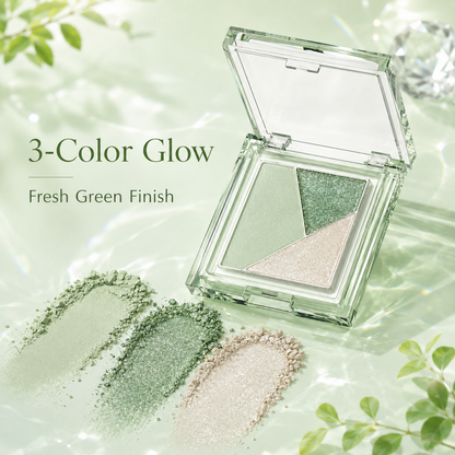 3-Color Blendable Eyeshadow Palette – Silky Texture, Soft Shimmer & Buildable Color Glow