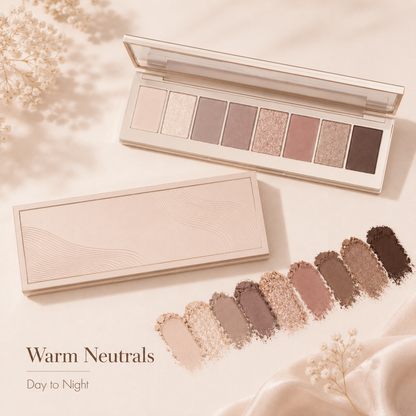 8-Color Soft Nude Eyeshadow Palette – High-Pigment Matte & Shimmer Collection for Effortless Everyday Beauty