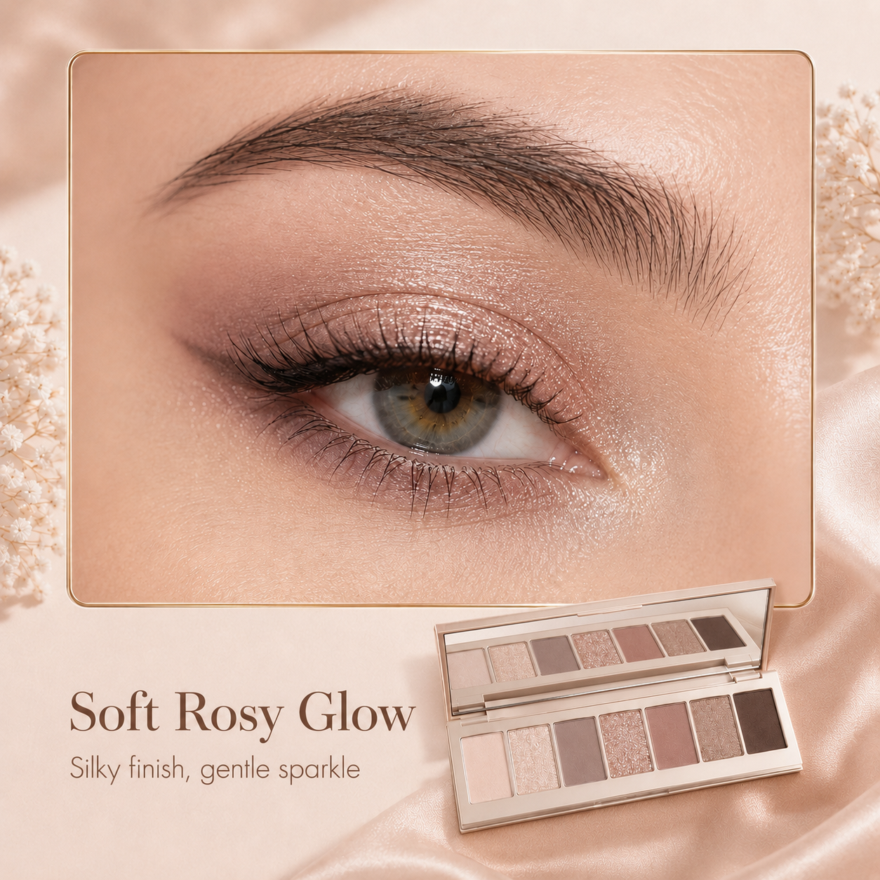 8-Color Soft Nude Eyeshadow Palette – High-Pigment Matte & Shimmer Collection for Effortless Everyday Beauty