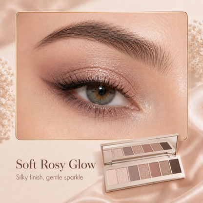 8-Color Soft Nude Eyeshadow Palette – High-Pigment Matte & Shimmer Collection for Effortless Everyday Beauty