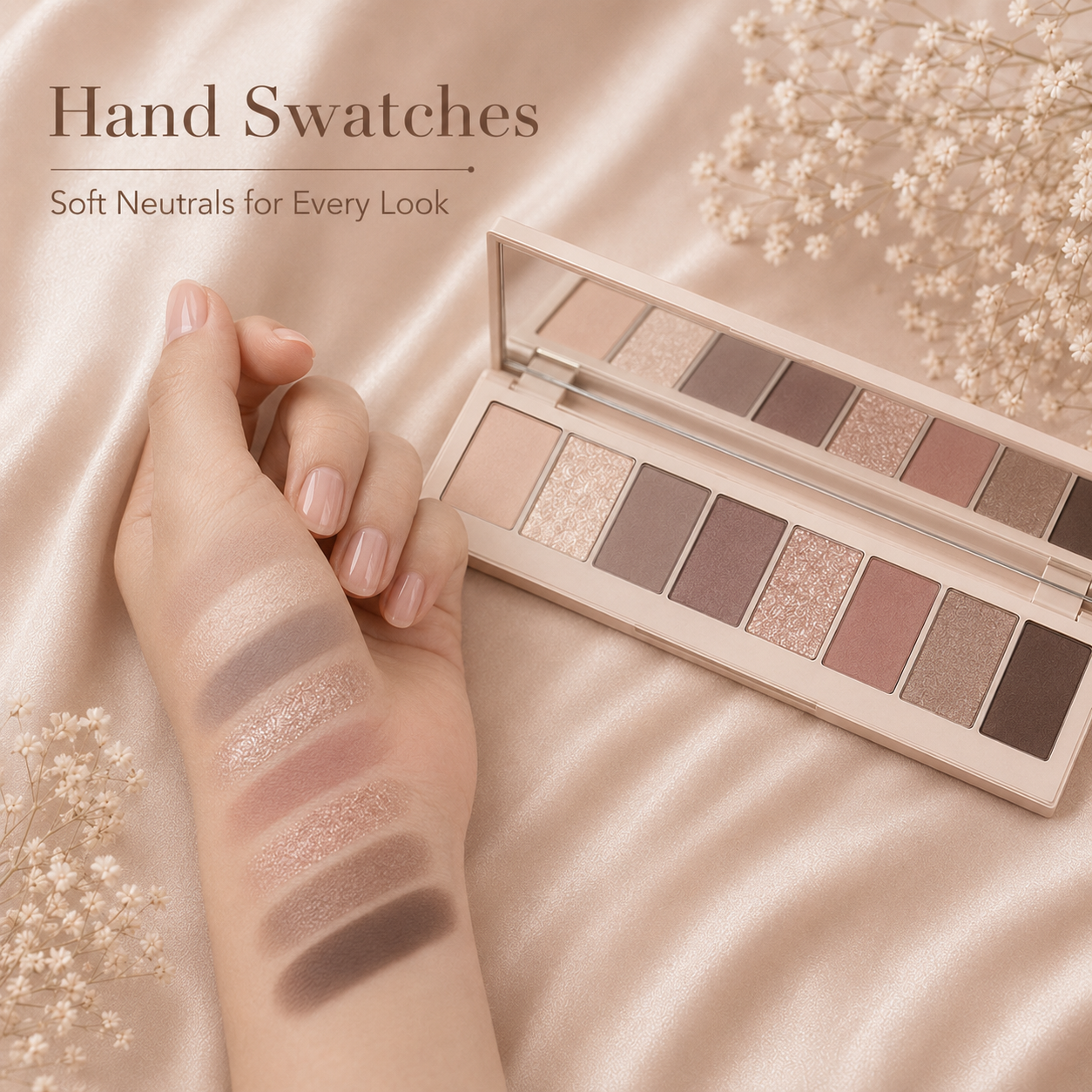 8-Color Soft Nude Eyeshadow Palette – High-Pigment Matte & Shimmer Collection for Effortless Everyday Beauty