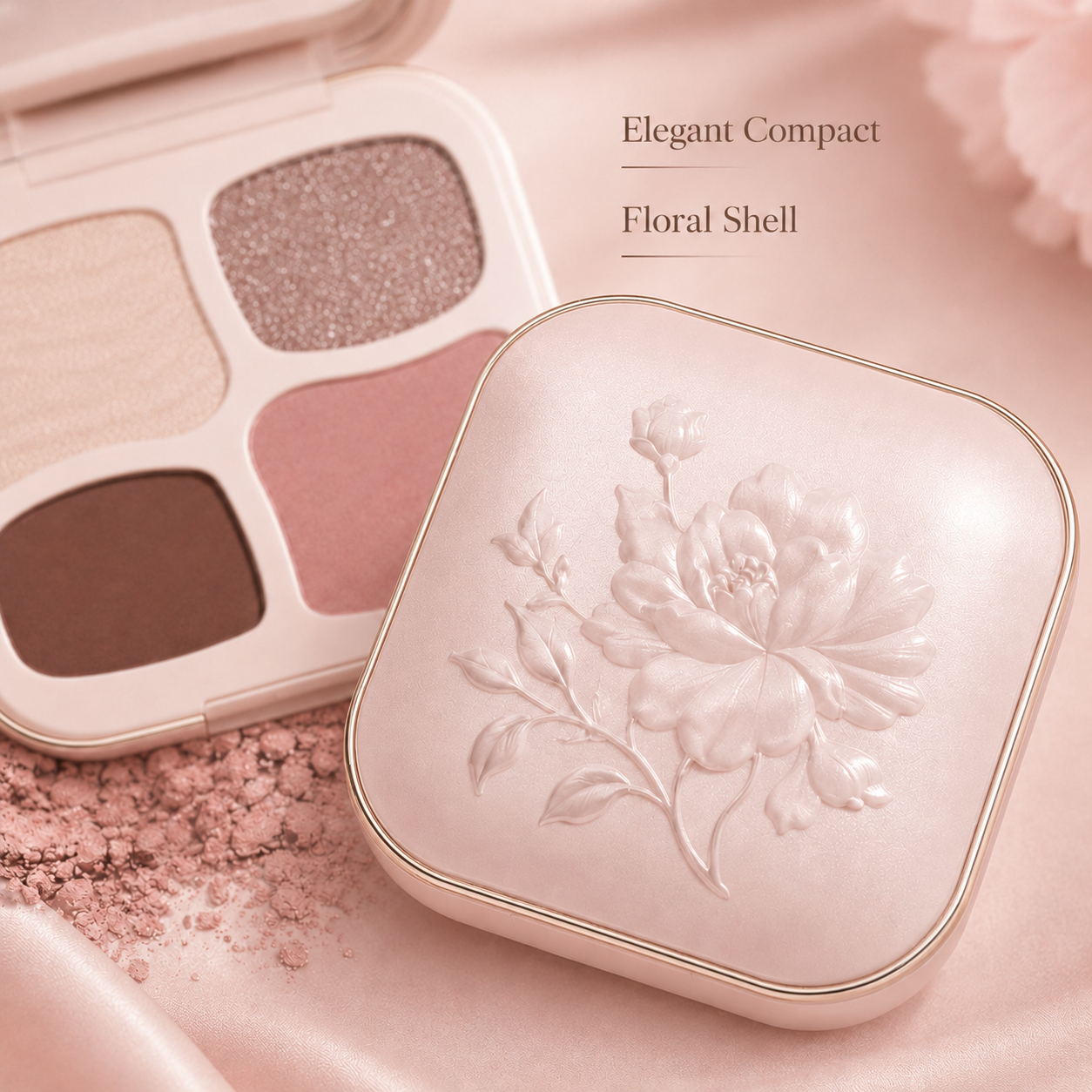 Elegant 4-Color Nude Glow Eyeshadow Palette – Silky Blend, Soft Radiance & Everyday Natural Definition